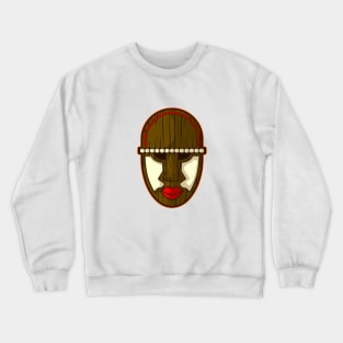 Ancient African tribal mask design of a woman Crewneck Sweatshirt